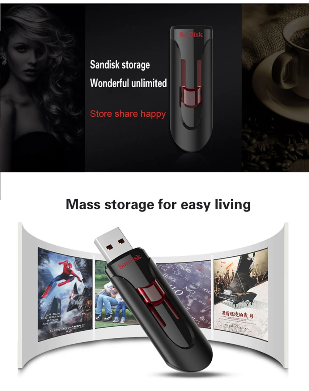 SanDisk USB флеш-накопители ручка 16 ГБ 32 ГБ 64 Гб 128 ГБ 256 ГБ флеш-накопитель USB 3,0 Флешка флешдиск USB ключ UDisk для планшета/ПК