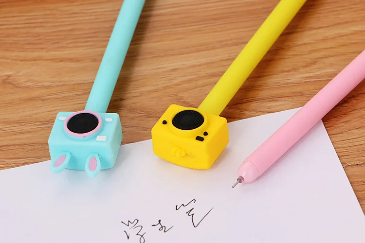 Креативная гелевая ручка для камеры, кавайные Мультяшные смешные ручки для школы, письма, детский подарок, Корейская Милая канцелярия, офисные принадлежности