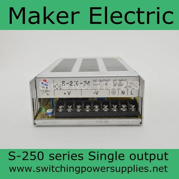 

S-250-12 Single Output Switching power supply 12v 250w 20a