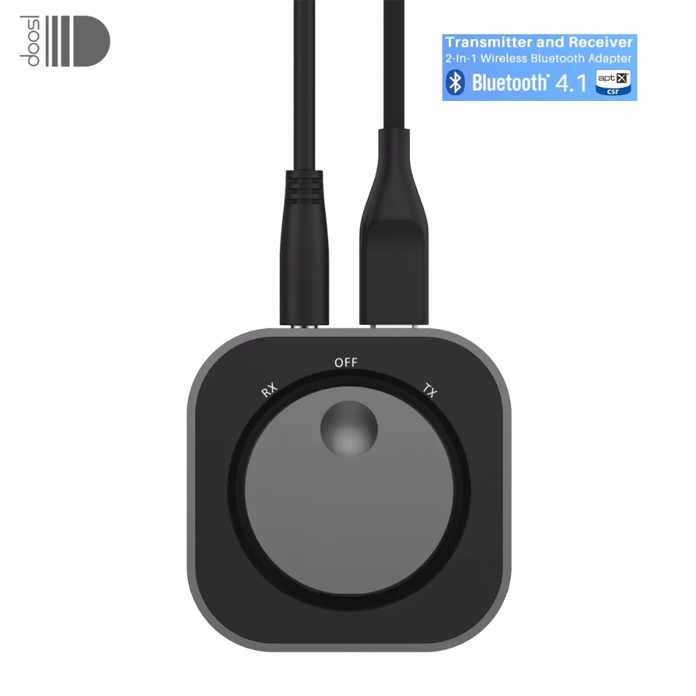 

Wholesale Doosl Wireless Audio Bluetooth Receiver& Transmitter Bluetooth Adapter with 3.5MM Audio Input and Output for TV MP3 PC