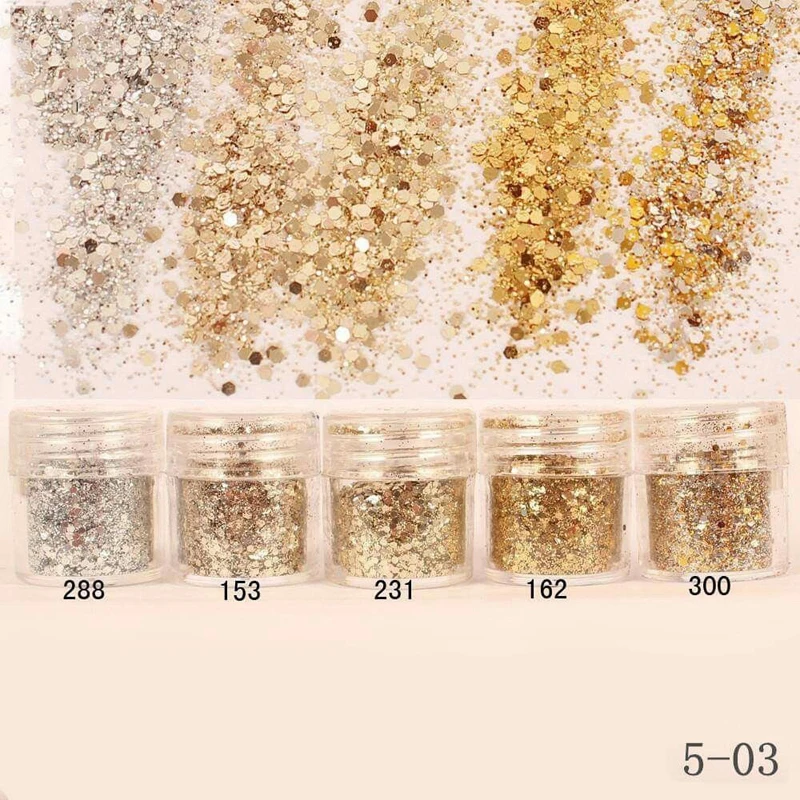 

4pcs Nail Powder Sequins 0.2-1MM MIX Powder For Nails Iridescent Sequins For Nail Powder (10ML/BOX) Sequins Powder For Nail MA35