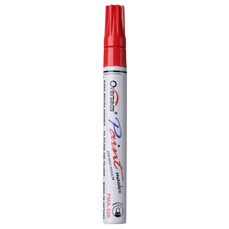 Водонепроницаемый протектор автомобильных шин CD металлический маркер с перманентной краской ручка граффити жирный маркер Graffti масляной маркер Macado - Цвет: Красный