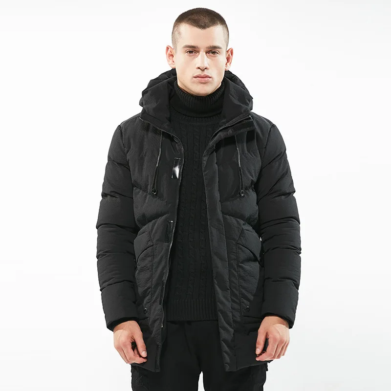 Casaco Masculino Inverno 2017 Зимние Модные теплые мужские длинные пальто с капюшоном в стиле