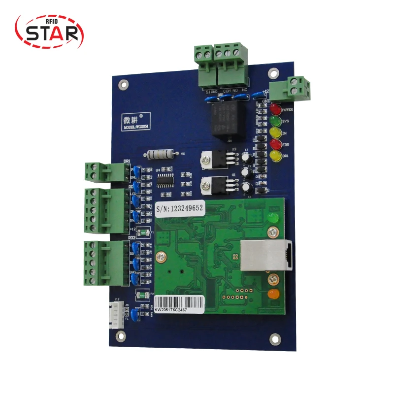 Бесплатная Доставка Новый RFID tcp/ip одна дверь Управление доступом зеленая доска tcp/ip + бесплатная английский Программы для компьютера