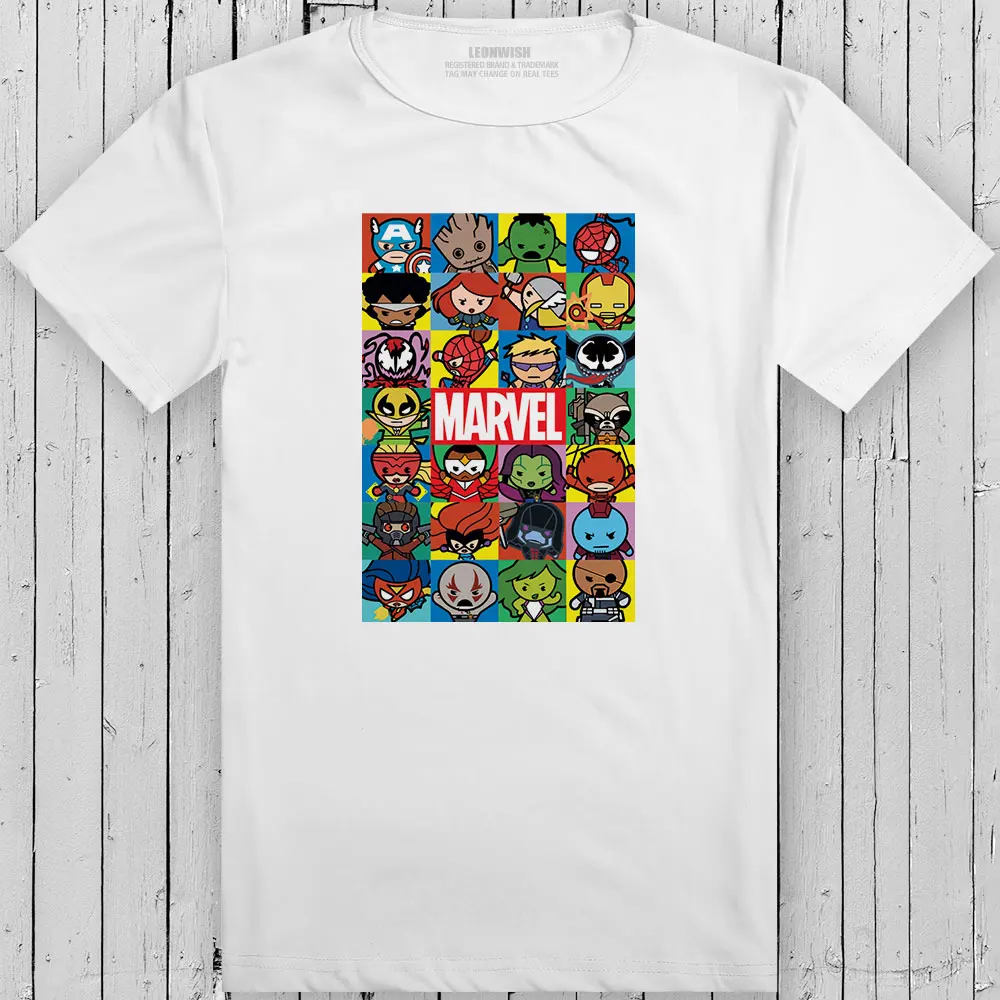 

Avengers Endgame Marvelous Chibis T-Shirt Cool Fashion Pop Anime Short Sleeve T-shirt Casual Style Print Unisex Tee
