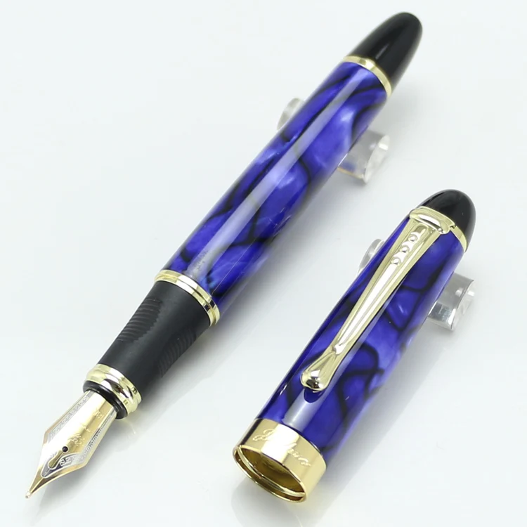 JINHAO X450 Высококачественная перьевая ручка Iraurita полностью Металлическая золотая ручка с зажимом роскошные ручки Caneta канцелярские принадлежности для офиса и школы - Цвет: 17