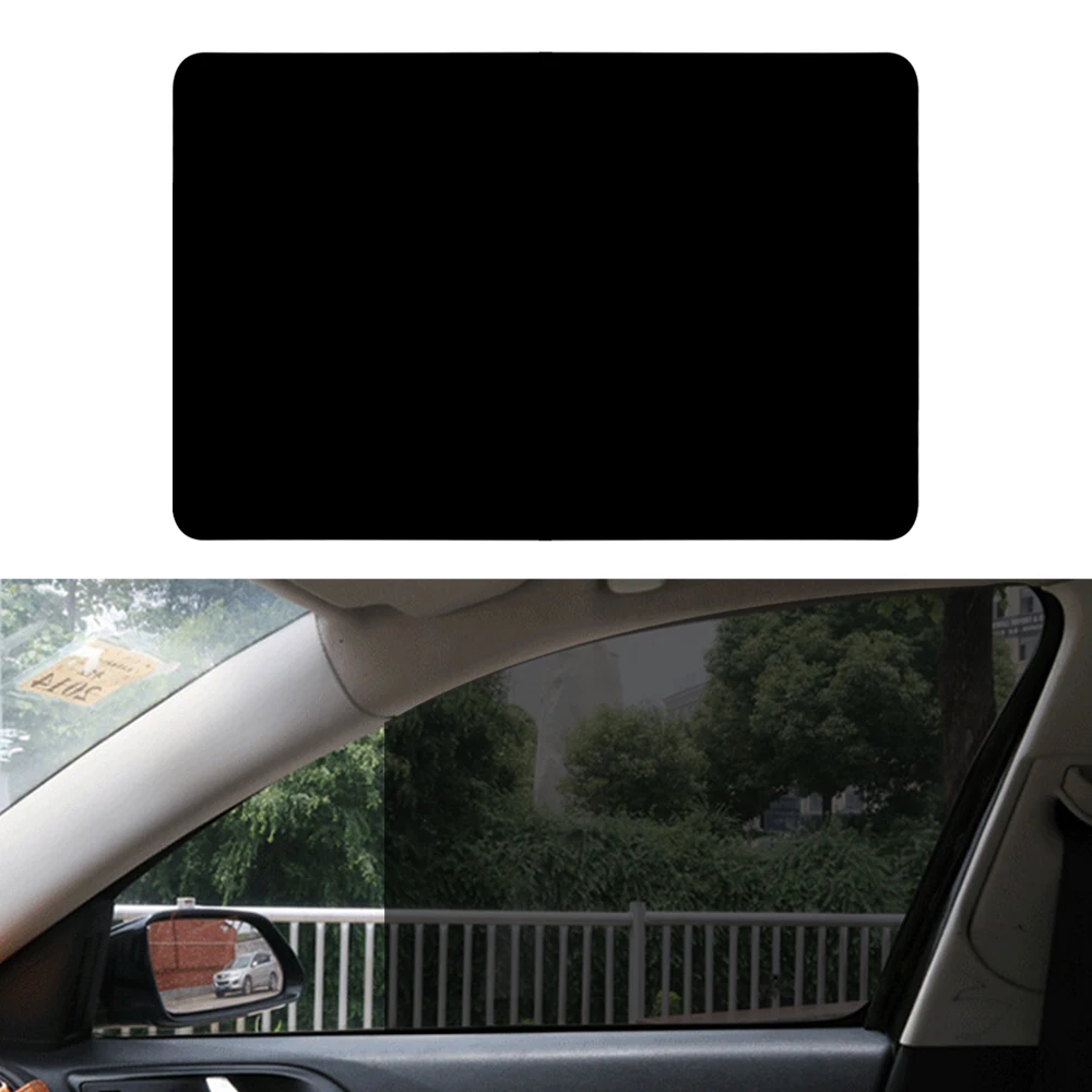 

LEEPEE 2 piece/set Side Window Sunscreen Film Anti UV Sticker Car Sunshades Electrostatic Sticker Car-styling