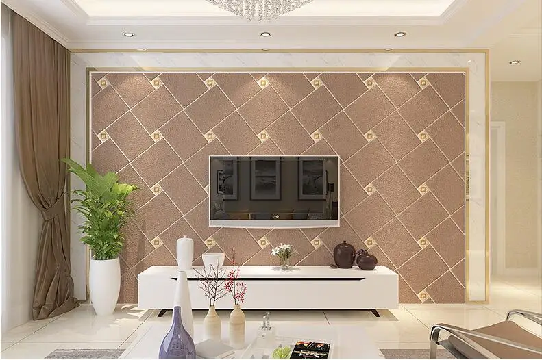 Waliicorners Modern minimalist 3d living room TV background wall non-woven wallpaper imitation marble pattern geometric wallpaper 29 QQ20180411222012