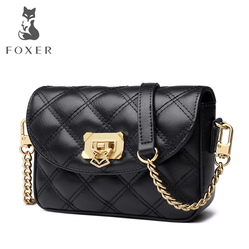 

FOXER Brand Female Fashion Skin Chest bag Lady Small Crossbody Bag Women Versatile Shoulder Bags Phone Pouch for Cool Girl
