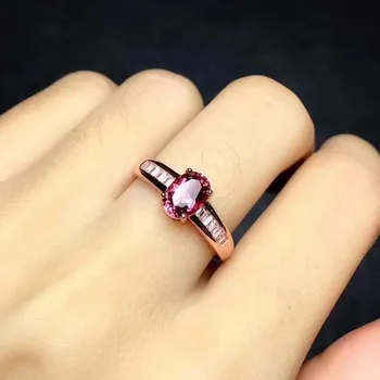 

Fidelity Natural 5*7mm multicolor tourmaline Rings s925 sterling silver Natural color gemstone fashion fine Jewelry for women