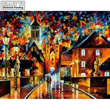 Чжуи звезда полный квадратный алмаз 5D DIY Алмазная картина фото на заказ "в дождь" 3D вышивка крестиком Мозаика Декор