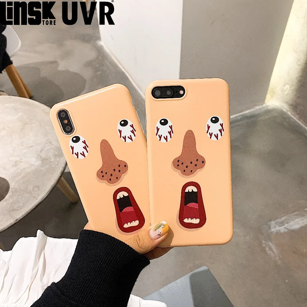 Fashion Cecilia boey Frightened face Silicone phone Case For iphone 6 6S 7 8 plus X XR XS MAX Soft TPU Cover Capa Fundas |