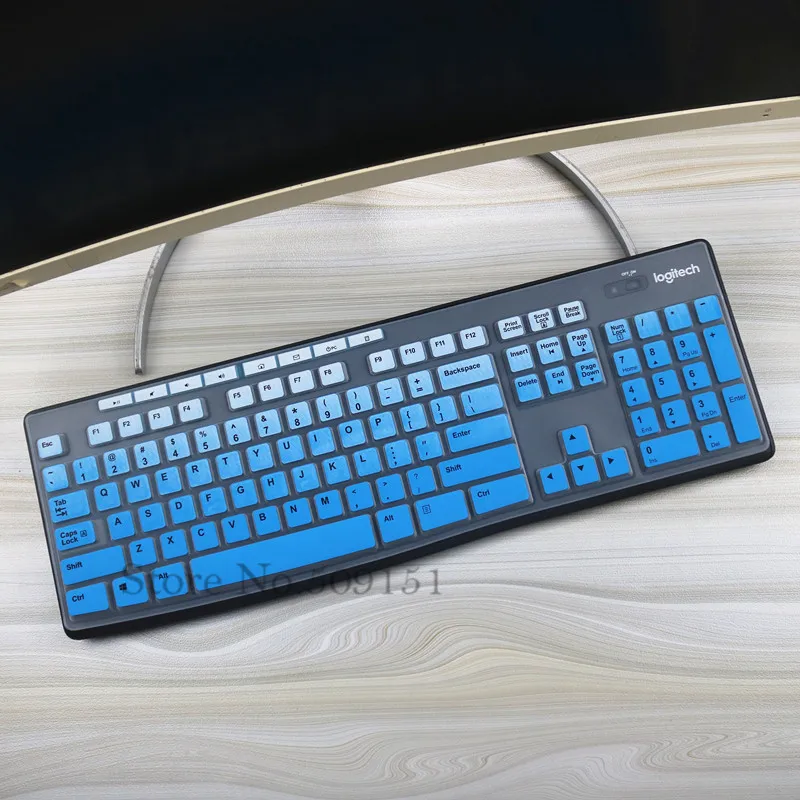 Водонепроницаемый силиконовый чехол для клавиатуры для logitech MK275 K275 MK200 K200 MK260 K260 MK270 K270 механический Настольный ПК - Цвет: Gradient blue