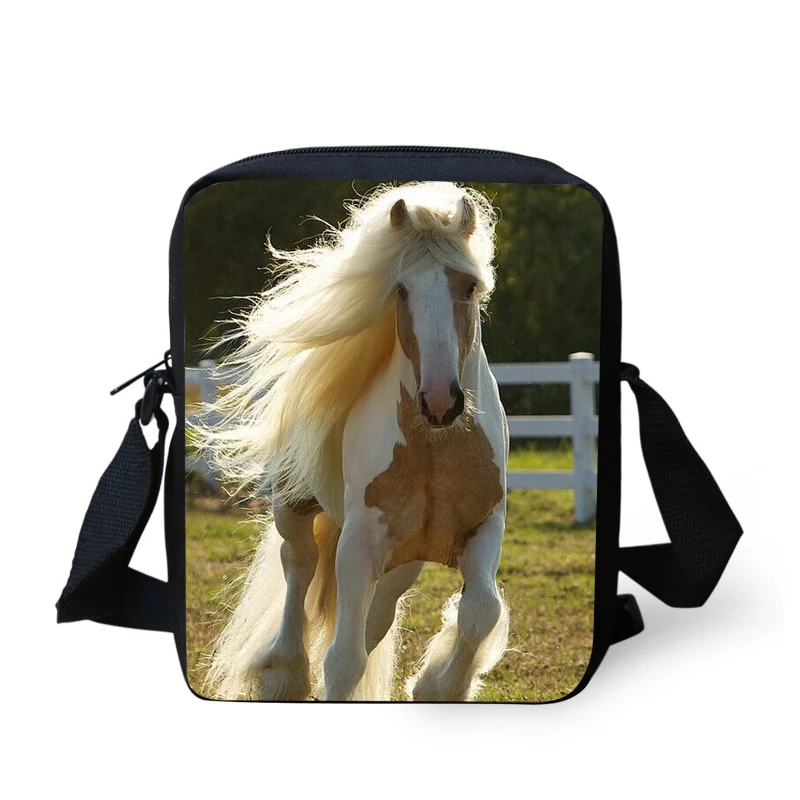 

FORUDESIGNS Unicorn Designer Unisex Messenger Bags 3D Animal Crossbody Bags Casual Small Horse Shoulder Bag Women Travel Bags