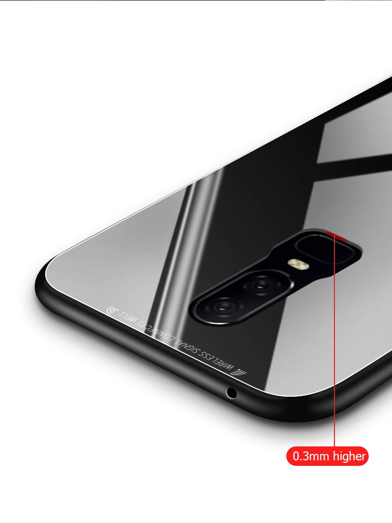 Luxury Slim Glossy Tempered Glass Case For Oneplus 6 Soft Silicone Frame Shockproof Hard Cover Case For One Plus 6 Oneplus6 1+6 (15)