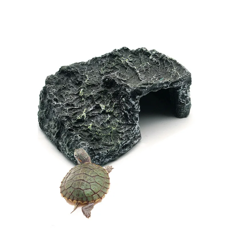 

Aquarium Turtle Basking Climbing Platform Turtle Tank Basking Island Stone Ornament Aquarium Cave Decoration for Turtle Repitle