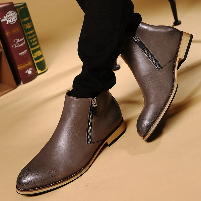 

Trendy Men Chelsea Boots Shoes British Stylish Mens Boots Chelsea Fashion Shoes Luxury Brand Ankle Boots Chelsea Casual Shoes