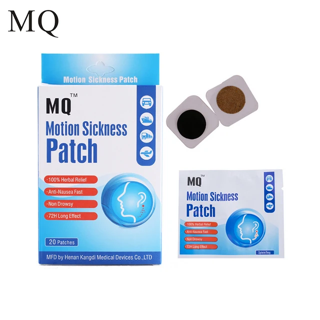 100Pcs=5 Boxes Motion Sickness Patch Behind Ear For Children/Adults Car