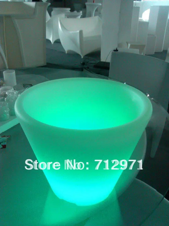 

Open discount LED rave party E-icebucket Christmas decorative louminous bucket /LED novelty pail with 3 pcs champagne