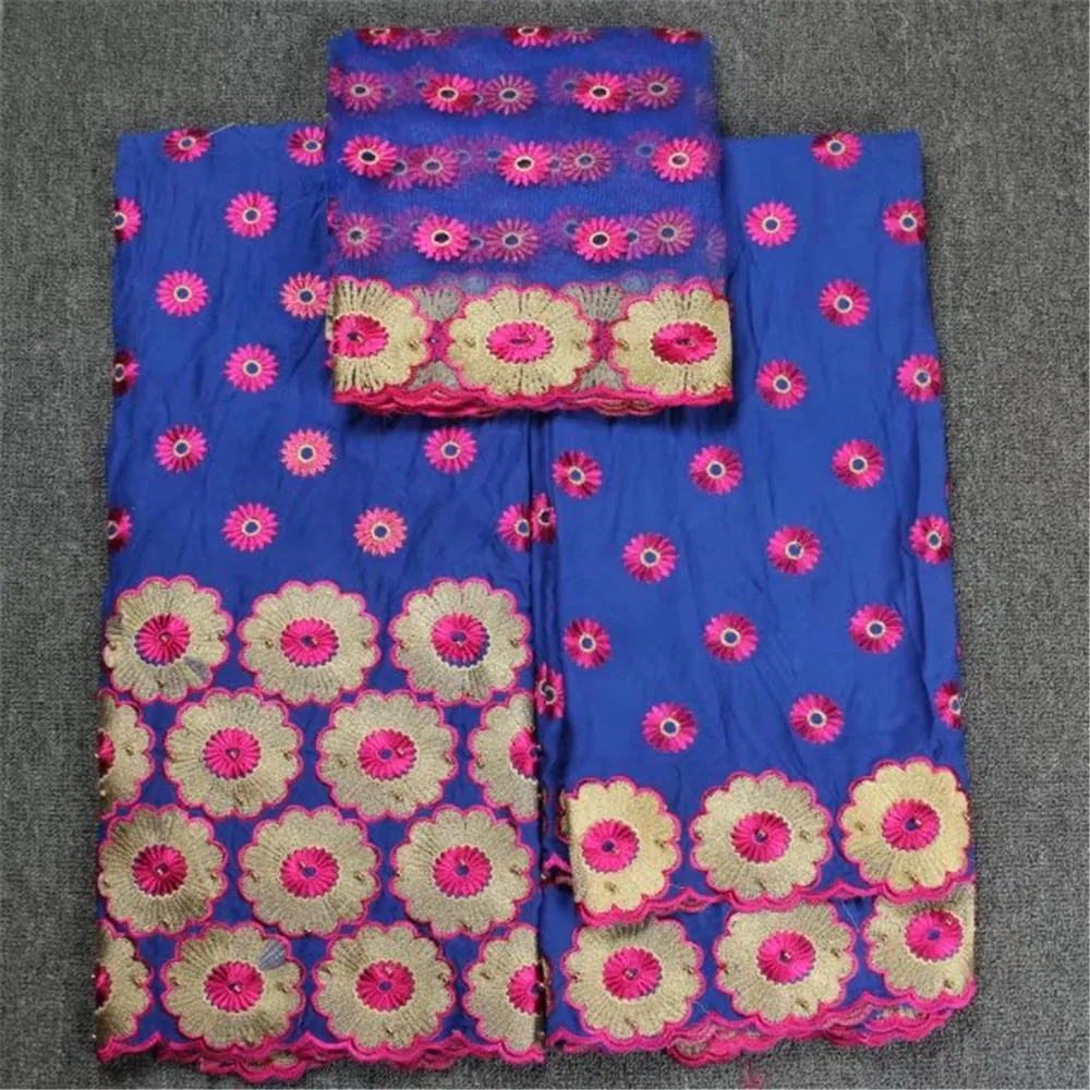 

2018 High quality bazin riche fabric Embroidery Lace Fabric bead bazin riche getzner with 2yards french lace GF90-1