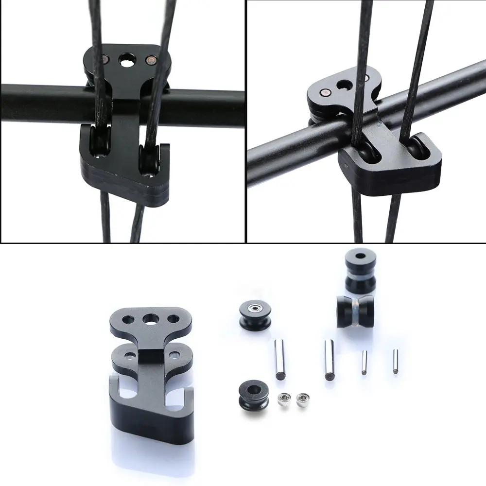 

Aluminum Archery Cable Slide Compound Bow String Splitter Roller Glide Separator 3/8" cable bar