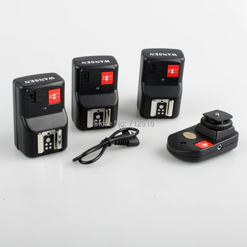 Wansen PT-04GY 4 Channels Wireless Remote Speedlite Flash Trigger +3 Receivers Universal for Canon Nikon Pentax Olympus (2).jpg