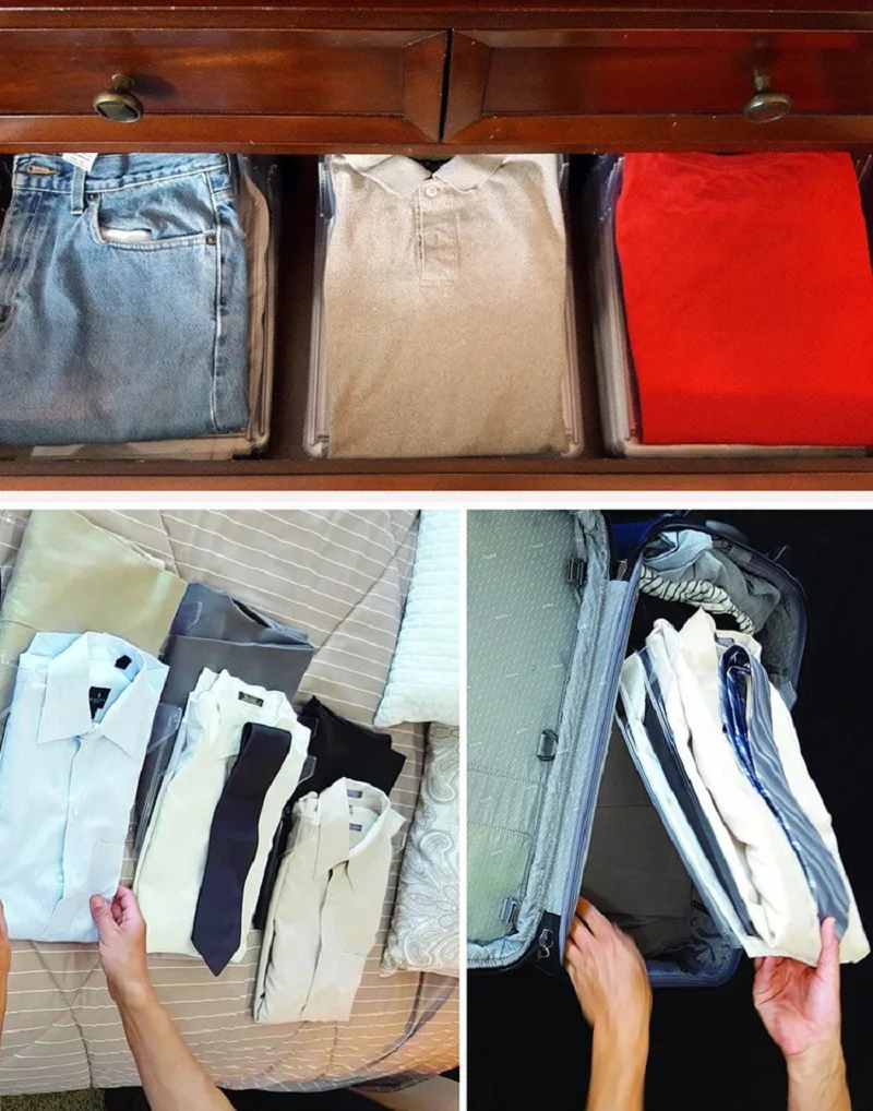 10 слоев быстрая одежда складывающаяся доска система организации одежды папка для рубашки дорожный шкаф ящик стек бытовой шкаф Органайзер