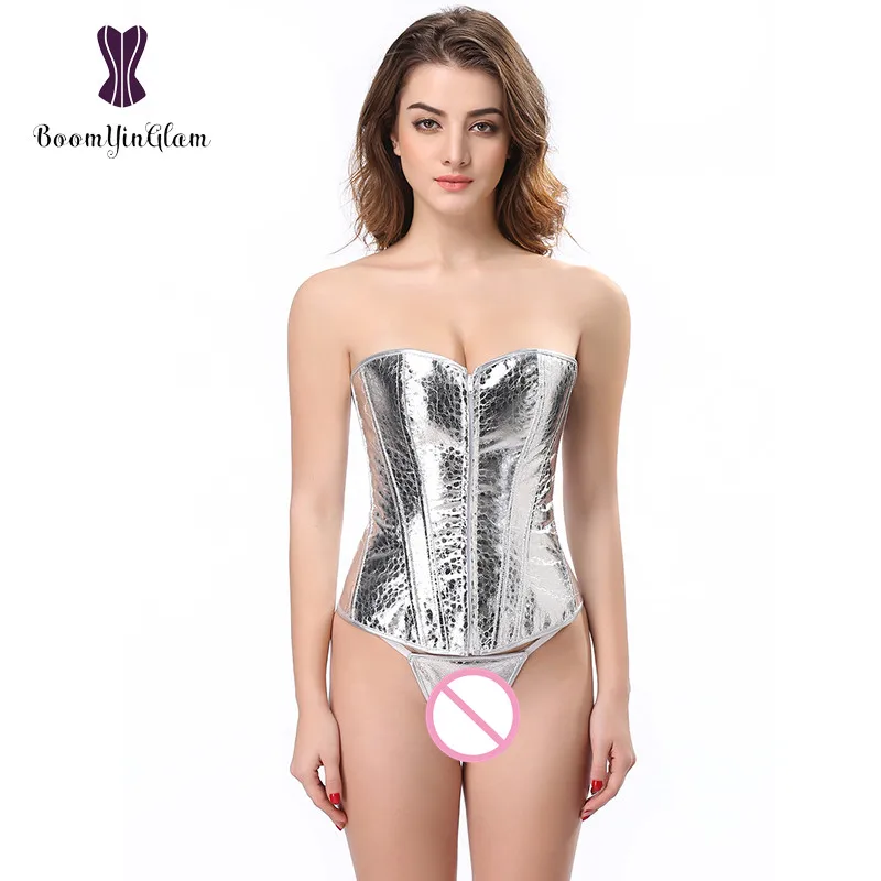 Free shipping front zip korsett women slimming waist shaper sequin