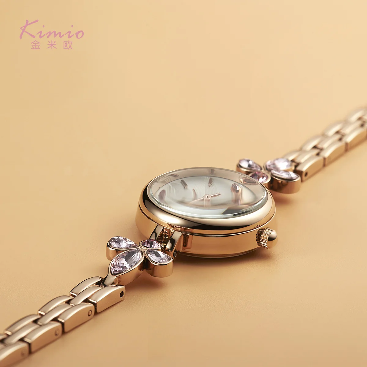 KIMIO Lilac Flower Crystal Watch Bracelet Designer Brand Luxury Women Watches Rose Gold Womans Watch Ladies Female Wristwatch KIMIO Lilac Flower Crystal Watch Bracelet Designer Brand Luxury Women Watches Rose Gold Womans Watch Ladies Female Wristwatch
