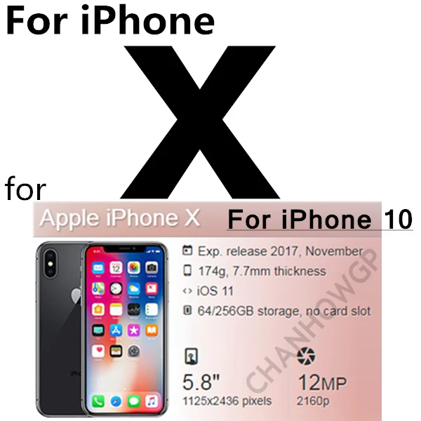 Защитная пленка из закаленного стекла для iPhone 11 Pro X XS Max XR 8 7 6 6S Plus SE 4S 5 5S 5C 10 - Цвет: For iPhone X