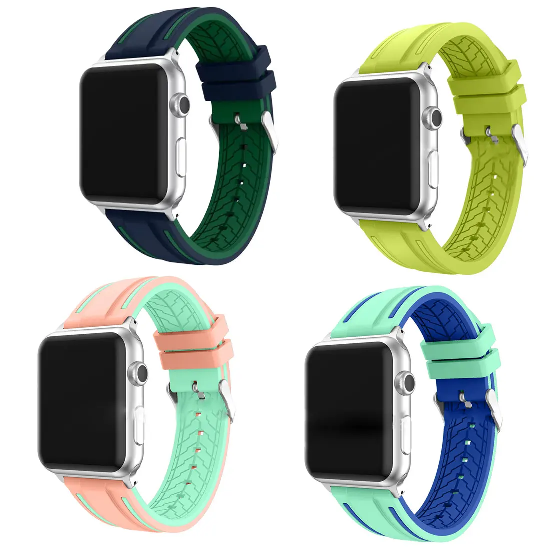 

Soft Silicone Replacement Sport Band For 38mm Apple Watch Series1 2 42mm Wrist Bracelet Strap For iWatch Sports Edition