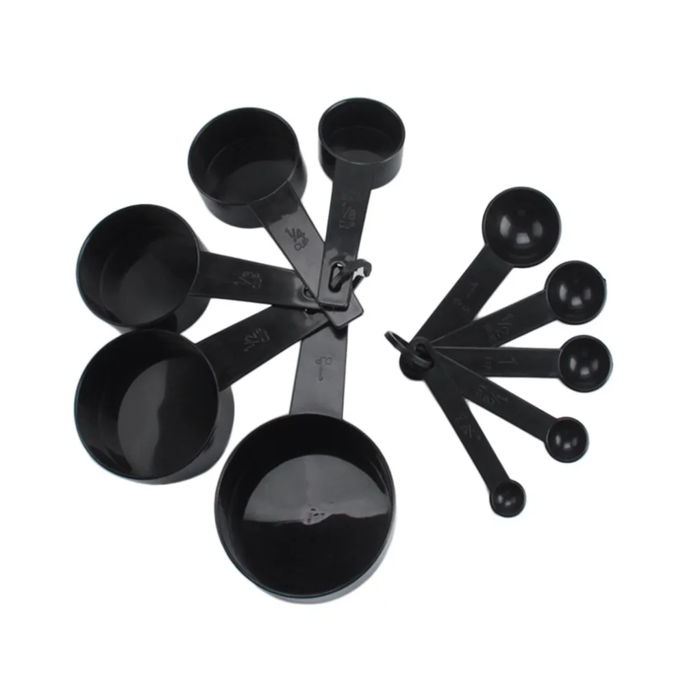 10pcs/set Durable Plastic Measuring Cups Household Measuring Scoop Ergonomic Handle Kitchen Measurement Tool