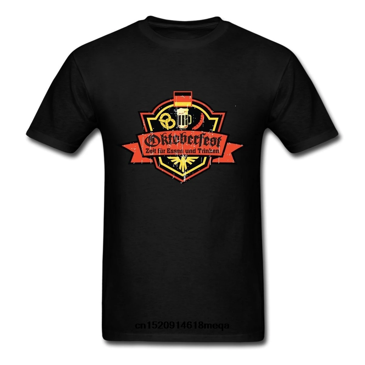 

t shirt Oktoberfest Time to Eat Drink Mens Cotton Graphic T-Shirt Short Casual Cotton men t shirt O-Neck Print Broadcloth