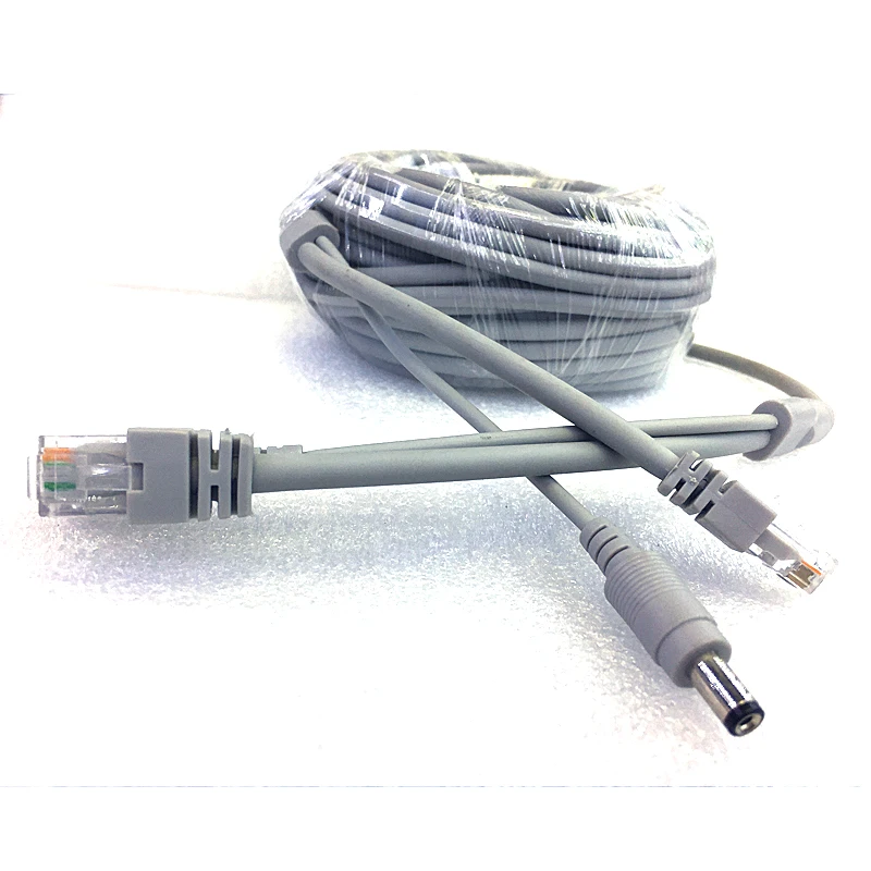 Высококачественный Ethernet кабель RJ45 + DC Power CAT5 CCTV Lan для ip камеры NVR 5 м/10 м/15 м/20 м/30 м