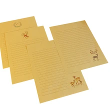 10 упаковок/лот 260*185 мм китайский стиль олень Серия крафт-бумага письмо-приглашение сообщение канцелярская бумага для письма