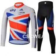 2013 Sky White long cycling jerseys and pants---1