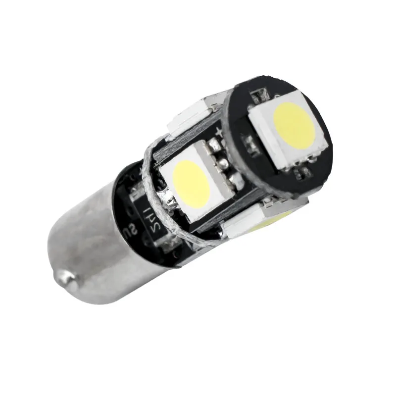 10 шт. BA9S Canbus 5 smd 5050 Led H6W T11 T4W без ошибок для чтения в автомобиле купол дверь фара
