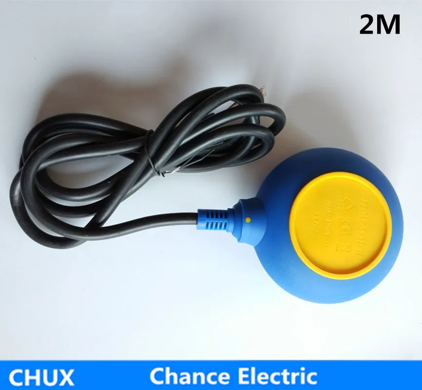 

2m cable ball Float water Switch for Industry tank liquid Fluid Level Sensor yellow blue color round type (CX-M15-3)