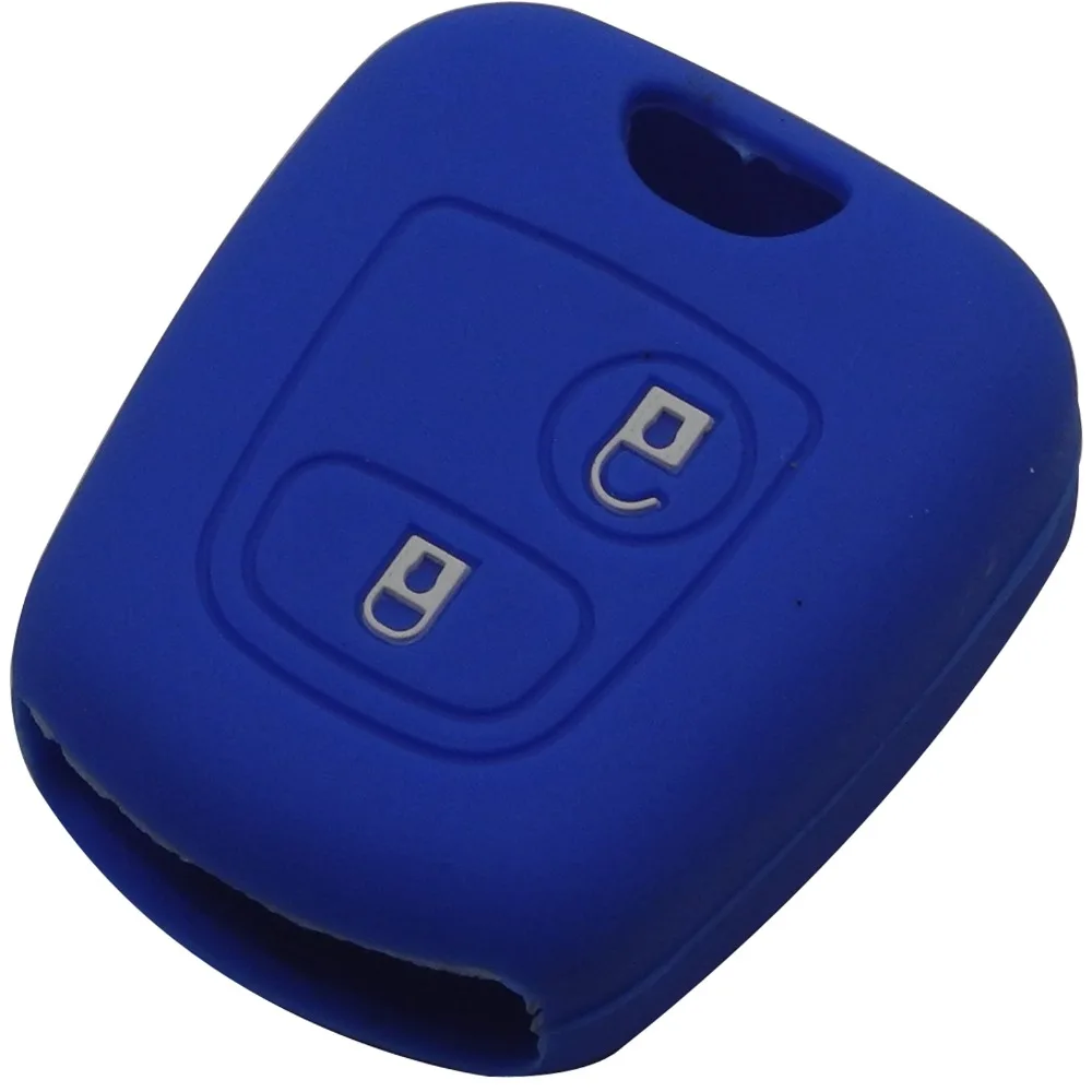 jingyuqin 2 Buttons Silicone Rubber Car Remote Key Case Cover For Peugeot 107 206 307 207 408 Protector Holder Shell|Ключ от авто| |