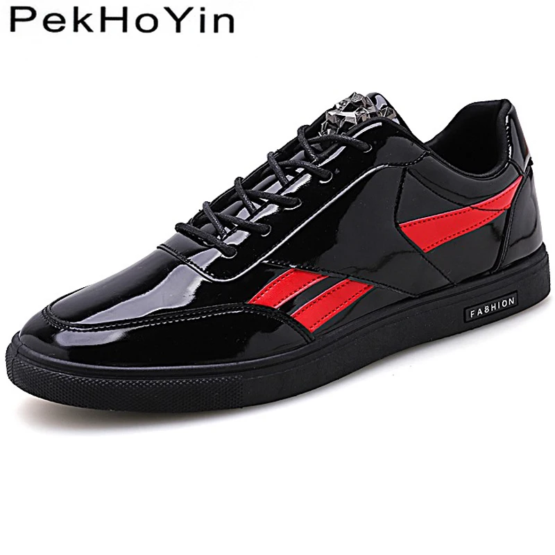 

2018 Brand New Fashion Sneakers Leather Men Casual Shoes Black Footwear Rubber Mlae Walking Shoes Boys Superstar Shoes Flats Men