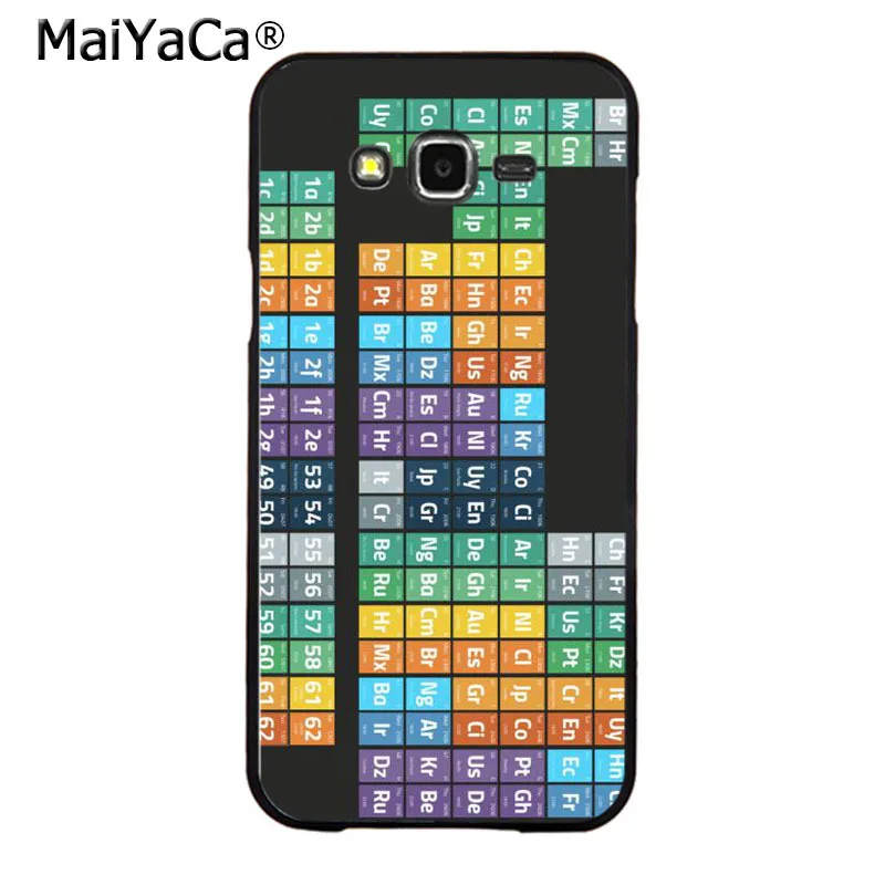 Maiyaca عنصري تصميم الجدول الدوري الفخمة الراقية حالة الهاتف لسامسونج 2015 j5 j7 2016 j1 j1 j3 j5 j7 note3 4 5