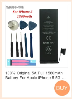 Полный Аккумулятор 1560 мАч для Apple iPhone 5 S/C 5S 5C SE 6 6S 7 8 X XS MAX XR iPhone5S реальная емкость с набором инструментов