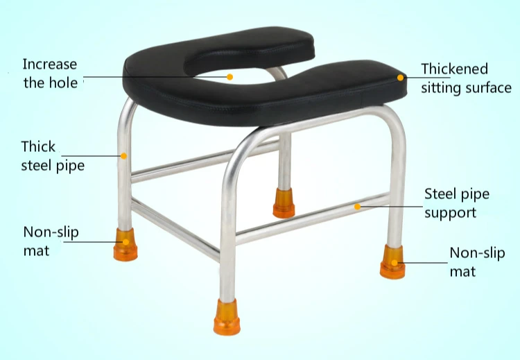 U-образный табурет для горшка бытовой удобный для пожилых людей и беременных женщин табурет из нержавеющей стали нескользящий табурет