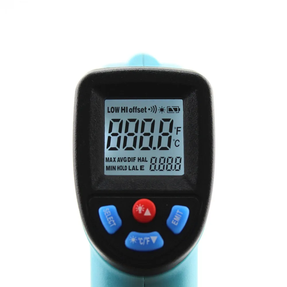 Цифровой инфракрасный термометр ANENG GM550, измеритель температуры, пирометр, лазерный ЖК-дисплей+ Подсветка-50~ 550 градусов по Цельсию
