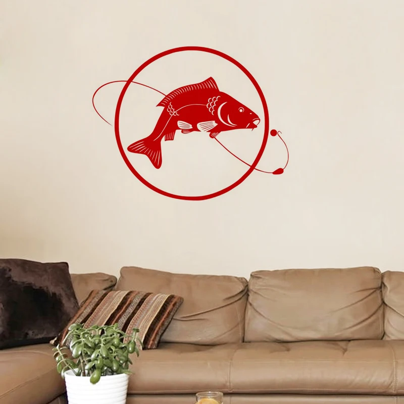 Fish Line Bait Fishing Wall Stickers Circle Hollow Out Home Decor Wall Decals Vinyl Self Adhesive Wallpaper Fish Line Bait Fishing Wall Stickers Circle Hollow Out Home Decor Wall Decals Vinyl Self Adhesive Wallpaper