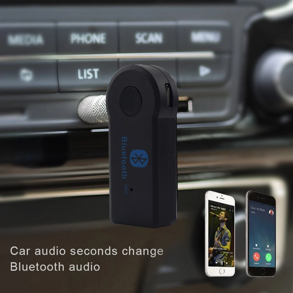 Беспроводной автомобильный bluetooth ресивер 3 5 мм AUX аудио стерео музыка свободные
