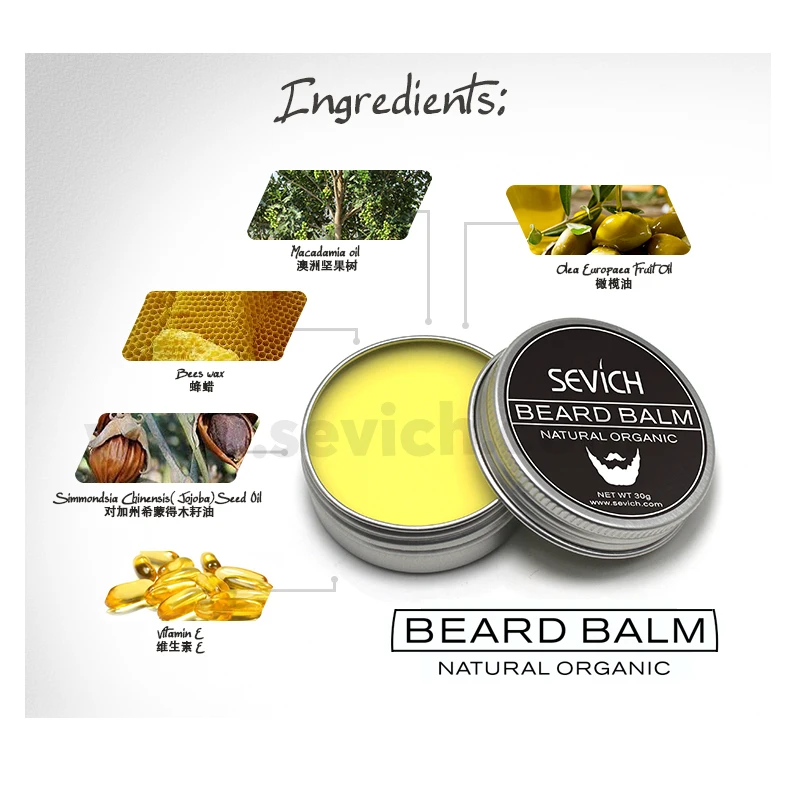 Sevich Natural Beard Product Conditioner Professional Beard Balm For Beard Growth Organic Moustache Wax For Beard Smooth Styling Sevich Natural Beard Product Conditioner Professional Beard Balm For Beard Growth Organic Moustache Wax For Beard Smooth Styling