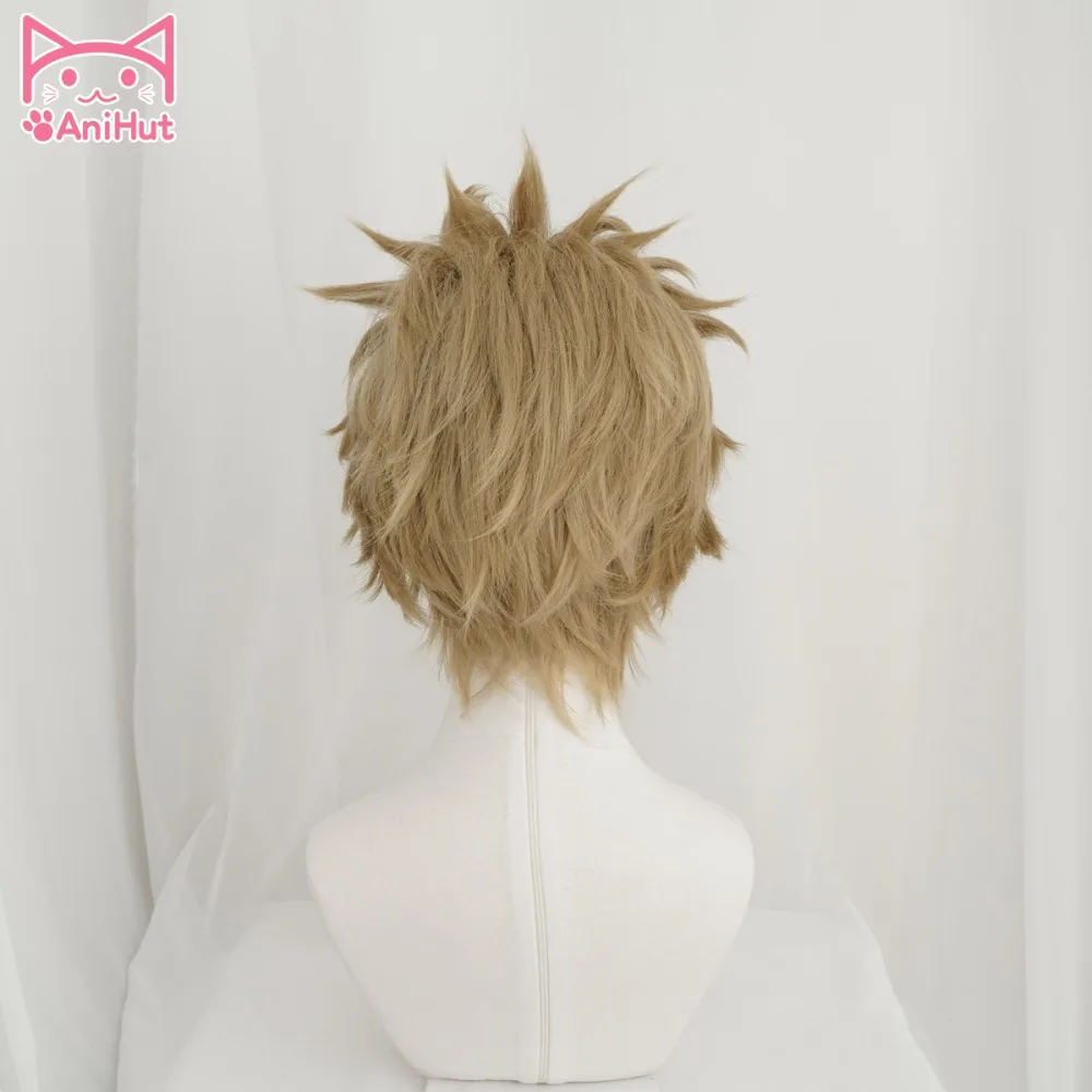 Baratos AniHut Hawks n° 2 Boku No héroe Academia Peluca de Anime Cosplay mi héroe Academia Academia Cosplay cabello Hawks corto marrón Anime pelucas
