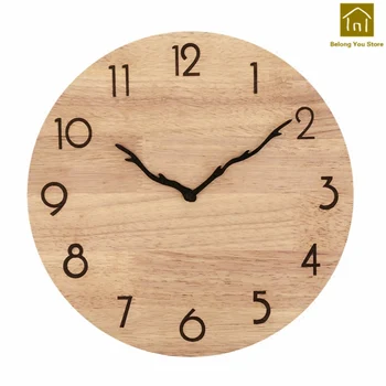 

Wood Watch Pastoral Creativity Mute Wall Clock Decoration Living Room Zegar Wall Decor Clocks Wanduhren Waterproof Clock WKP050