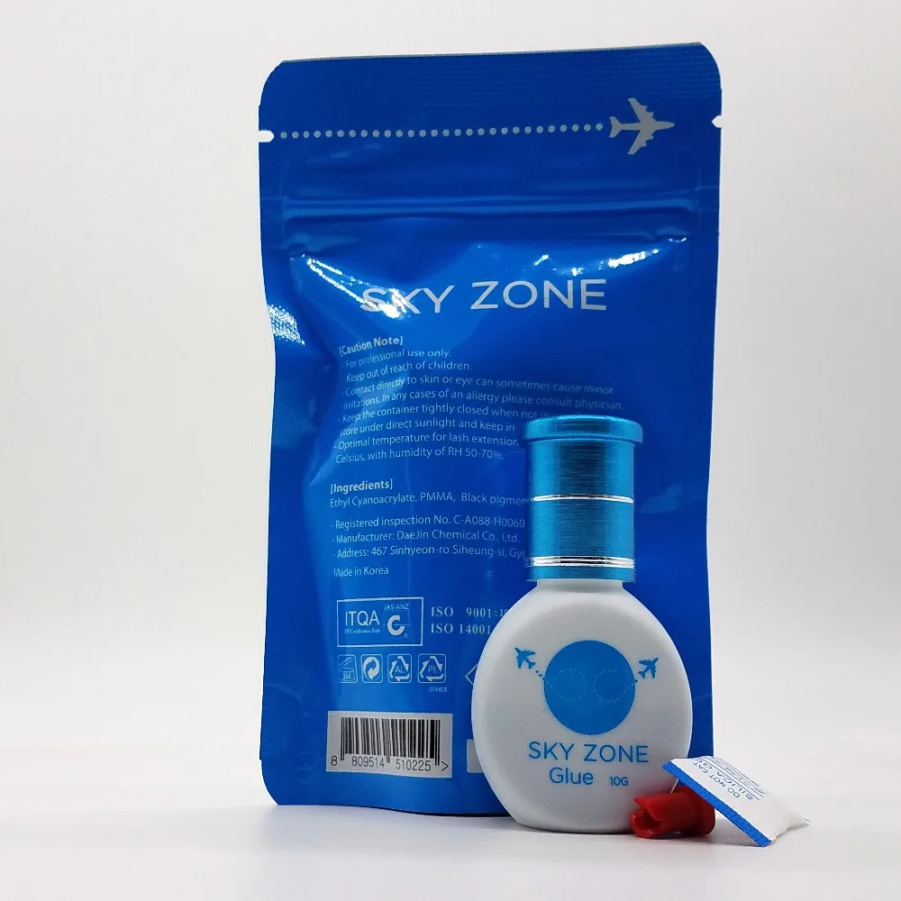 New SKY ZONE Glue for Eyelash Extension Glue Last Over 7Weeks Fast Drying Professional Eyelash Glue from Korea 10ml 5pcs/lot